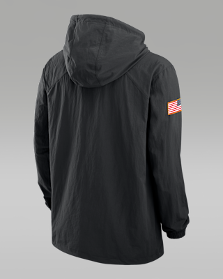 North Carolina Men's Jordan Brand Full-Snap Hooded Military Jacket